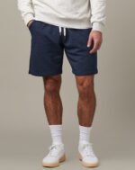 Tims Unisex French Terry Shorts - Navy Marl 9"