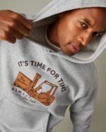 Tims Unisex Hoodie - Grey Marl - Image 3